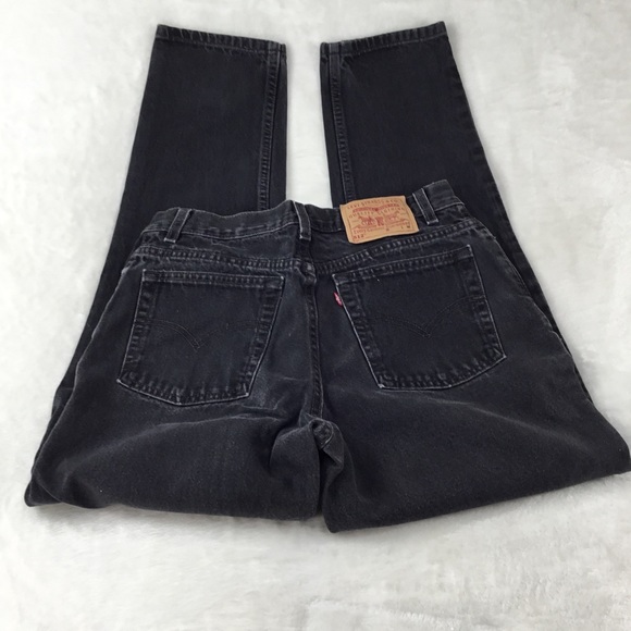 VINTAGE LEVIS 512 BLACK WASH DENIM JEANS 13 - Picture 5 of 9